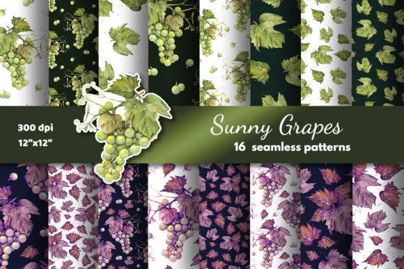 Bringing the Harvest Home: How Sunny Grapes Watercolor Patterns Transform Your Creative Projects