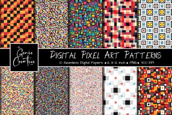 Digital Pixel Art Seamless Patterns Set: Transforming Creative Projects with Retro Charm