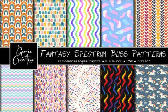 Fantasy Spectrum Bliss Patterns Set for Creative Projects