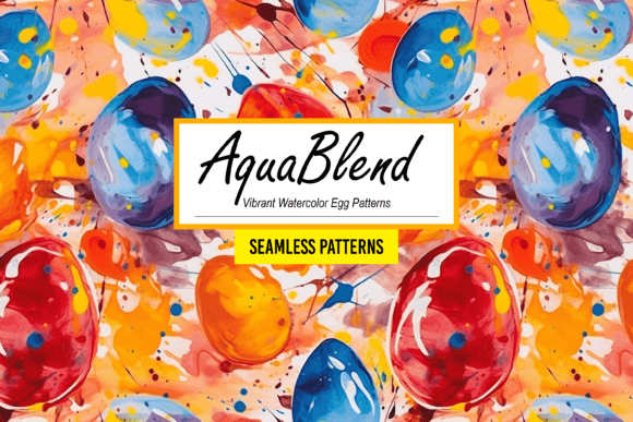 Immerse Yourself in AquaBlend: The Art of Vibrant Watercolor Egg Seamless Patterns