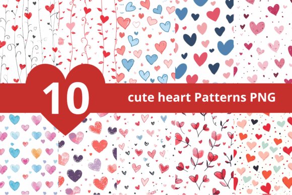 Love Heart Valentine Patterns Png: 10 Unique Designs