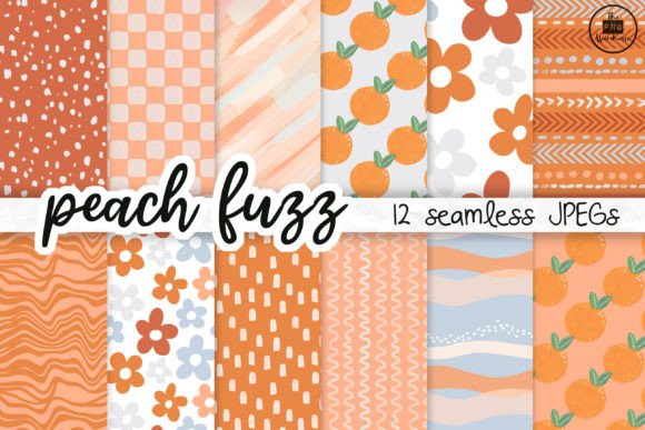 Peach Fuzz - 12 Seamless Patterns for Creatives