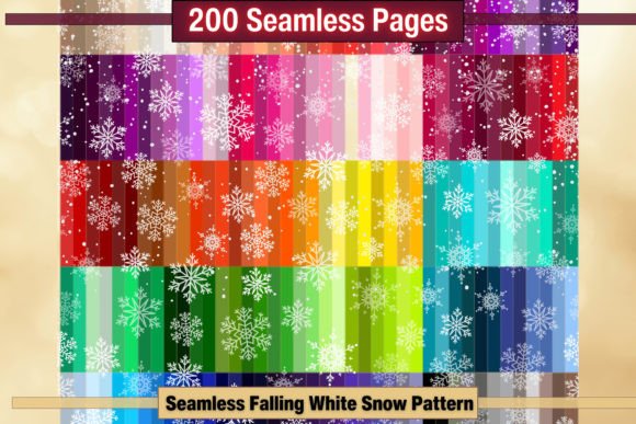 Seamless Falling White Snow Patterns: A Winter Wonderland Collection
