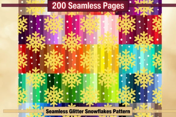 Seamless Glitter Snowflakes Patterns: A Comprehensive Review of the 200-Page Digital Collection