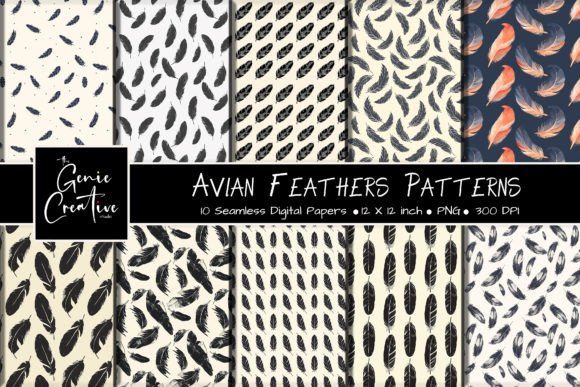 Transform Your Creative Projects with the Avian Feathers Seamless Patterns Set