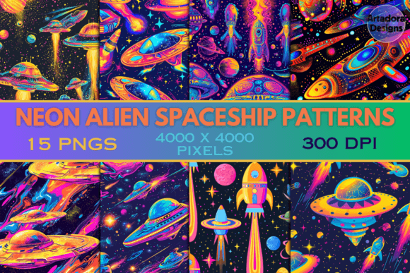 Unlocking Creative Potential with Neon Alien Spaceship Patterns