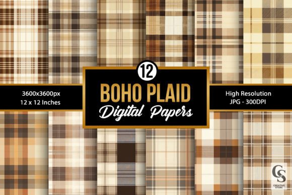 Unlocking Creativity with Vintage Boho Plaid Seamless Patterns: A Complete Guide to Digital Craft Resources
