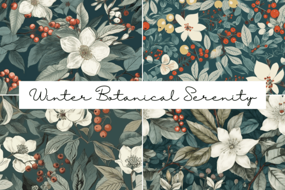 Winter Serenity Seamless Patterns